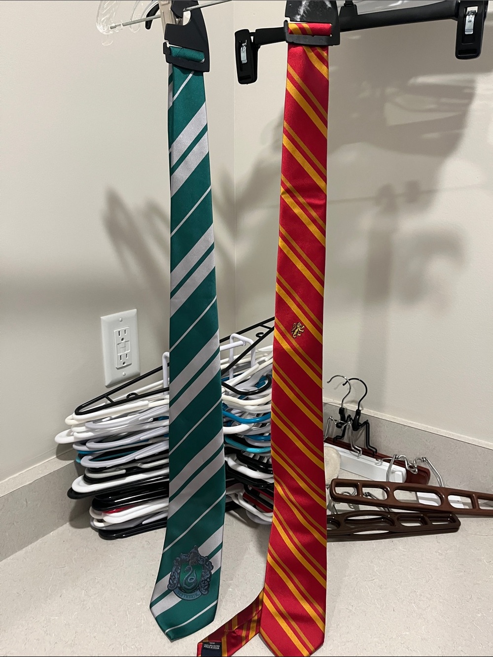 Slytherin Green Stripe Tie & Gryffindor Red Stripe Tie - Harry Potter Inspired